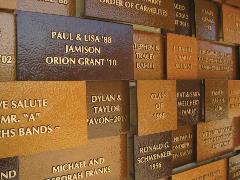 plaques on wall